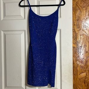 Dress-blue sparkle size:small